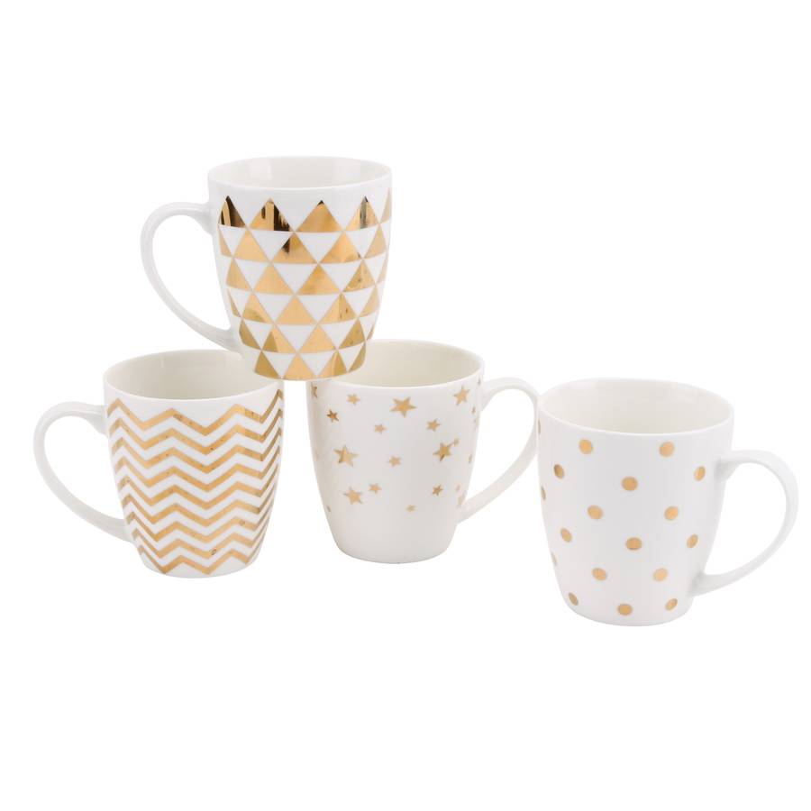 gold coffee mugs by the contemporary home