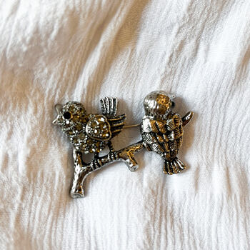 Love Birds Sentimental Brooch, 2 of 2