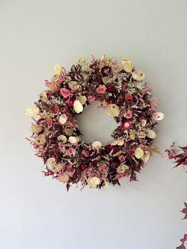 Dried Acer Wreath With Honesty Seedheads, 2 of 4