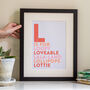 Personalised Contemporary Alphabet Name Print, thumbnail 2 of 7