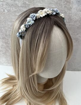 Pale Baby Blue Flower Headband, 2 of 3