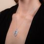 Blue Topaz 925 Sterling Silver Statement Necklace, thumbnail 2 of 4