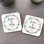 Personalised Wedding Floral Coasters, thumbnail 1 of 4