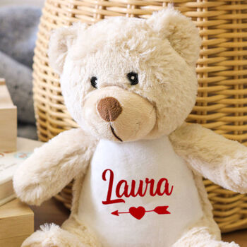 Personalised Soft Toy Teddy Cupid Gift, 5 of 5