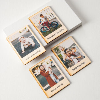 Set Of Four Wooden Photo Magnets, 3 of 3