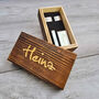Personalised Cuff Links, Clips And Wood Box, thumbnail 2 of 4