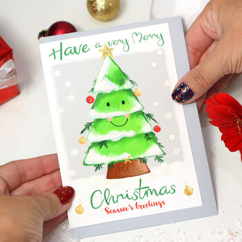 'Season's Greetings' Festive Tree Christmas Card, 6 of 7