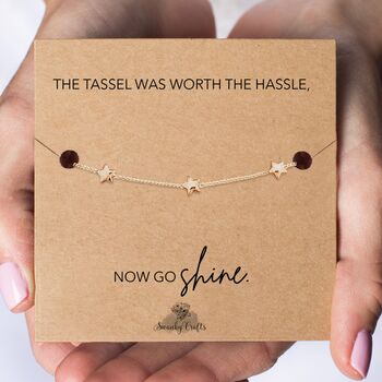 Graduation Gifts With A Gold Plated Or Silver Plated Star Bracelet And Card, 2 of 12