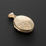 Personalised Solid 9ct Yellow Gold Filigree Milgrain Locket, thumbnail 3 of 9