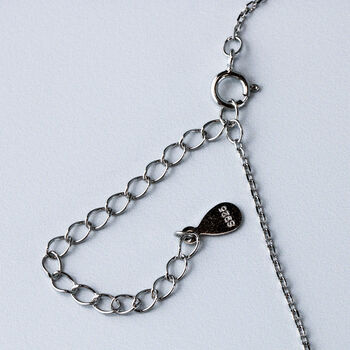Sterling Silver Saturn Pendant Necklace, 4 of 5