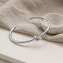 Knot Bangle Silver Non Tarnish Waterproof, thumbnail 4 of 9