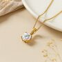 Personalised 9ct Gold Cubic Zirconia Necklace April Birthstone, thumbnail 3 of 11