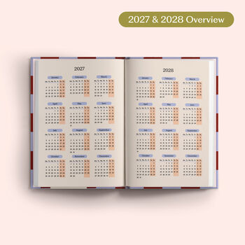 2027 Diary | A5 Hardcover Week To View | Blueberry Check, 2 of 8