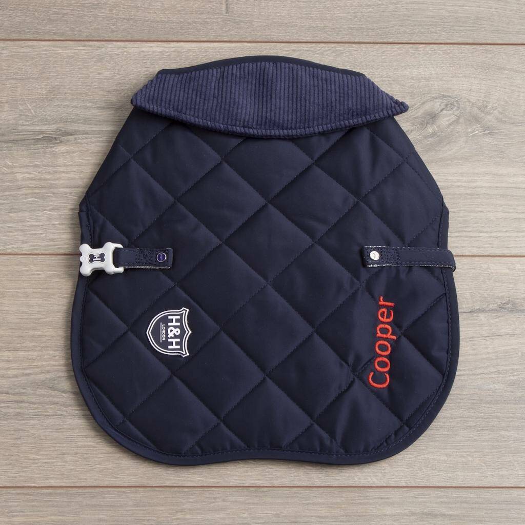 Personalised Quilted Dog Coat By My Furst Years