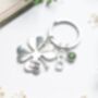 Good Luck Personalised Keyring Four Leaf Clover Gift, thumbnail 6 of 8
