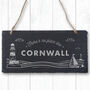 There's No Place Like Cornwall Illustrated Slate Sign, thumbnail 1 of 4