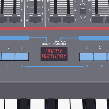 Synth Keyboard Birthday Card | Music Greetings Card, 5 of 6