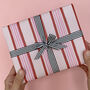 Red And Pink Striped Wrapping Paper, thumbnail 2 of 9