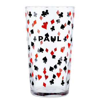 Personalised Suits Name Printed Pint Glass, 2 of 6