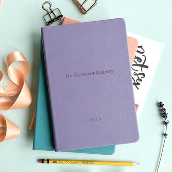 Be Extraordinary Personalised Luxury Notebook Journal, 6 of 9