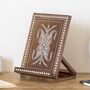 Polperro Elegant Wood Inlay Stand For iPad And Cookbook, thumbnail 1 of 8