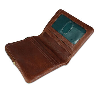 'Lander' Men's Leather Bi Fold Wallet In Cognac, 6 of 8