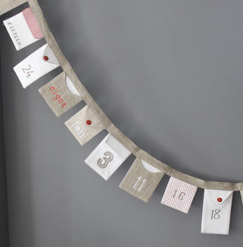 Letter Advent Envelope Bunting, 9 of 10