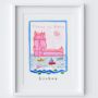 Torre De Belém Poster Belém Lisbon Scene Patterned Landscapes: Heritage Pink Edition Print, thumbnail 2 of 2