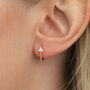 18ct Gold Plated Crystal Set Arrow Hinged Hoop Earrings, thumbnail 1 of 6