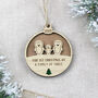 Our First Christmas As A Family Wooden Decoration, thumbnail 1 of 5