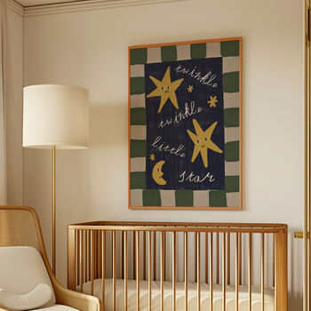Twinkle Little Star Nursery Wall Art Print, 5 of 8