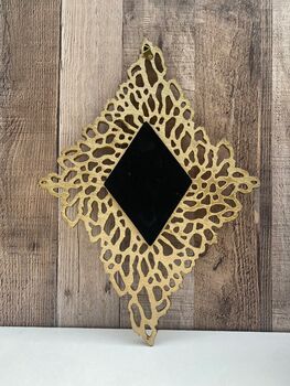 Coral Inspired Gold Diamond Wall Mirror Home Decor Gift, 2 of 9