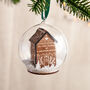 3D Wooden Gingerbread House Bauble, thumbnail 1 of 6