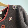 Grey Embroidered Cardigan, thumbnail 6 of 6