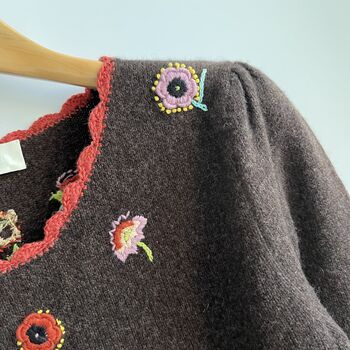 Grey Embroidered Cardigan, 6 of 6