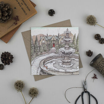 'Frozen Fountain' Christmas Card, 2 of 2