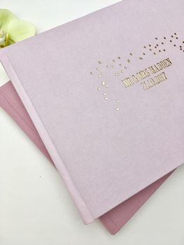 Personalised Pastel Pink Wedding Guest Book, 2 of 3