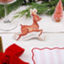 Christmas Place Card With Reindeer Design, thumbnail 3 of 4