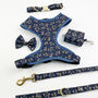 Navy Mistletoe Soft Dog Harness, thumbnail 5 of 5