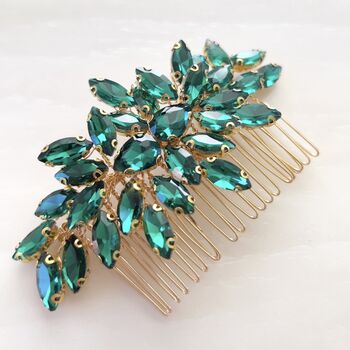 Emerald Green Hair Comb, 2 of 4