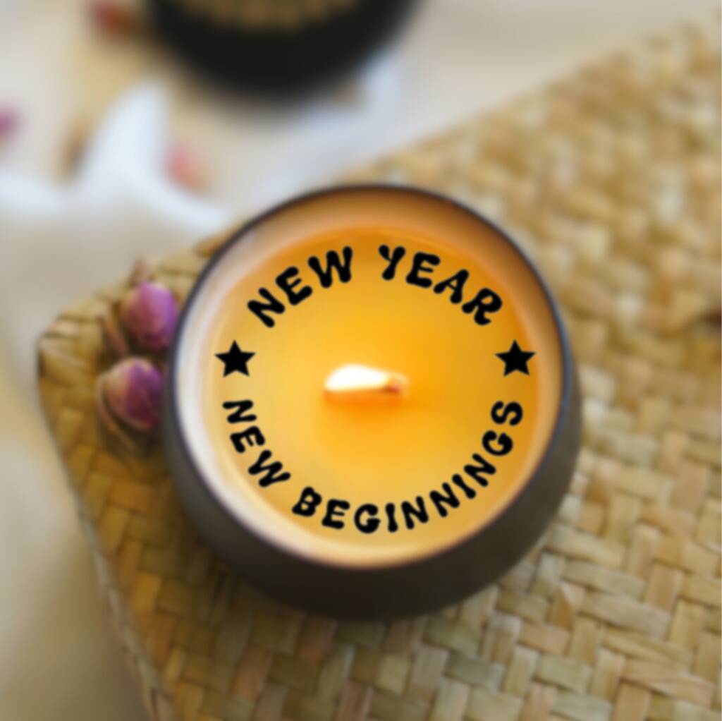 New Year New Beginnings Secret Message Candle, 1 of 1