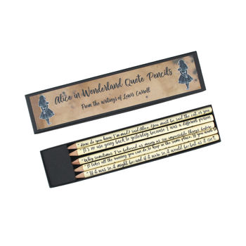 Personalised Alice In Wonderland Pencil Set, 7 of 7