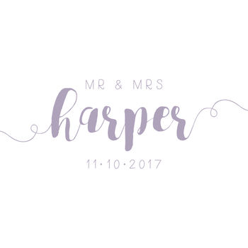 Calligraphy Personalised Wedding Guest Book Print, 3 of 5