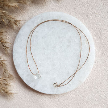 Minimalist Crystal Quartz Gemstone Silk Cord Necklace, 3 of 6