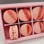 Strawberry And Rose Macarons Box Of Ten, thumbnail 1 of 6