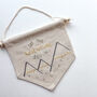 'Let The Adventure Begin' Embroidery Hanging Banner, thumbnail 6 of 7