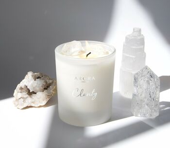 Clarity Clear Quartz Crystal Candle, 3 of 7