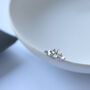 Silver Bee Stud Earrings, thumbnail 2 of 5