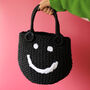 Smile Face Straw Basket Bag, thumbnail 4 of 7