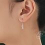 Olive Leaf Dangle Earrings In Sterling Silver, thumbnail 1 of 9